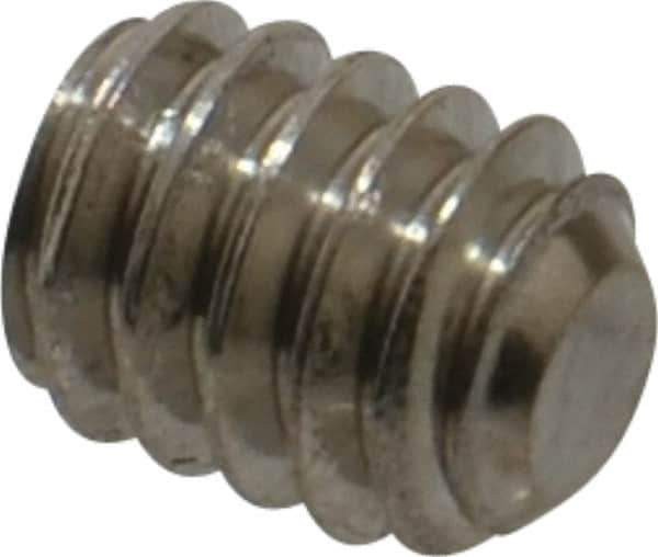 Value Collection - 1/4-20 UNC, 5/16" OAL, Flat Point Set Screw - Grade Austenitic A2 Stainless Steel, 1/8" Key - Eagle Tool & Supply