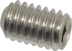Value Collection - 5/16-18 UNC, 1/2" OAL, Flat Point Set Screw - Grade Austenitic A2 Stainless Steel, 5/32" Key - Eagle Tool & Supply