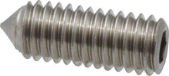Value Collection - #10-32 UNF, 1/2" OAL, Cone Point Set Screw - Grade Austenitic A2 Stainless Steel, 3/32" Key - Eagle Tool & Supply