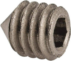 Value Collection - 5/16-18 UNC, 3/8" OAL, Cone Point Set Screw - Grade Austenitic A2 Stainless Steel, 5/32" Key - Eagle Tool & Supply