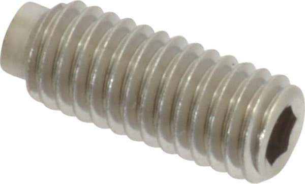 Value Collection - #10-32 UNF, 1/2" OAL, Half Dog Point Set Screw - Grade Austenitic A2 Stainless Steel, 3/32" Key - Eagle Tool & Supply
