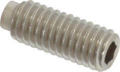 Value Collection - #10-32 UNF, 1/2" OAL, Half Dog Point Set Screw - Grade Austenitic A2 Stainless Steel, 3/32" Key - Eagle Tool & Supply