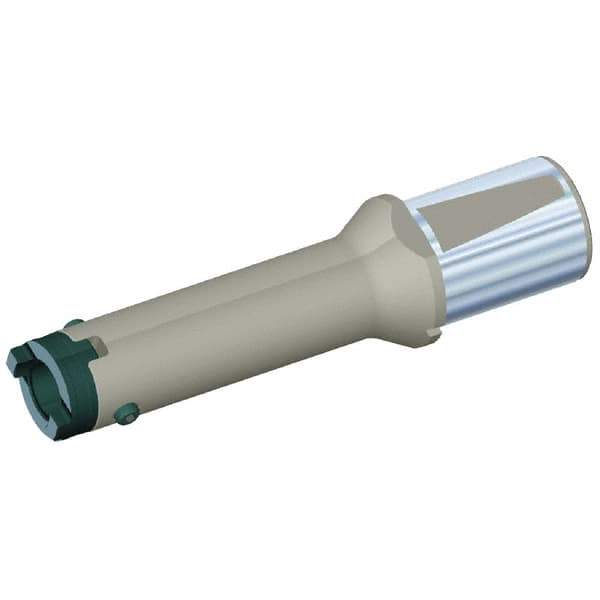 Kennametal - Series HTS, Head Connection 32, 50mm Shank Diam, Drill Body - 554mm Drill Body Length to Flange, 5.34 Toolholder, 58mm Nose Diam, 682mm OAL, 614mm Drill Body Length, Whistle Notch Shank, Through Coolant - Eagle Tool & Supply