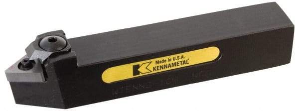Kennametal - WTEN, Neutral Cut, 0° Lead Angle, 1" Shank Height x 1" Shank Width, Negative Rake Indexable Turning Toolholder - 6" OAL, TN..43. Insert Compatibility, Series Wedgelock - Eagle Tool & Supply