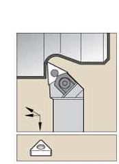 Kennametal - WTJN, Right Hand Cut, 3° Lead Angle, 1" Shank Height x 1" Shank Width, Negative Rake Indexable Turning Toolholder - 6" OAL, TN..43. Insert Compatibility, Series Wedgelock - Eagle Tool & Supply