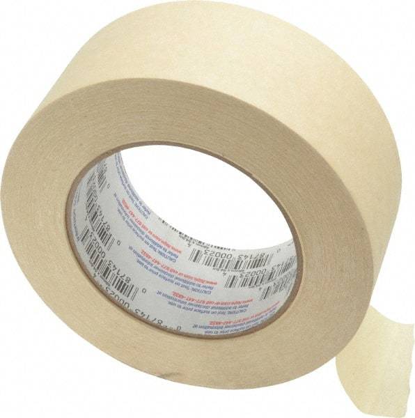Intertape - 2" Wide x 60 Yd Long Tan Paper Masking Tape - Series PG505, 5.8 mil Thick, 20 In/Lb Tensile Strength - Eagle Tool & Supply