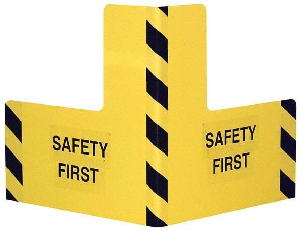 Vestil - 16" Long, Steel Corner Protector - Yellow, 8" High x 16" Wide Side - Eagle Tool & Supply