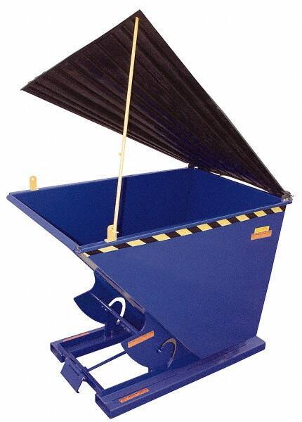 Vestil - Heavy-Duty Virgin Black Polyethylene Self-Dumping Hopper Poly Lid - Eagle Tool & Supply