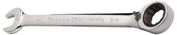 GearWrench - 19mm Combination Wrench - 9-3/4" OAL, Steel, Polished Finish - Eagle Tool & Supply