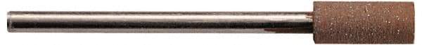 Made in USA - 3/8" Head Diam x 1/2" Head Thickness CBN Grinding Pin - 1/4" Shank Diam x 1-3/4" Shank Length - Eagle Tool & Supply