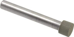 Made in USA - 3/8" Head Diam x 1/4" Head Thickness CBN Grinding Pin - 1/4" Shank Diam x 1-3/4" Shank Length - Eagle Tool & Supply
