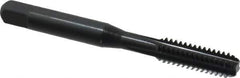 OSG - 1/4-20 UNC 2B 4 Flute Nitride/Oxide Finish High Speed Steel Straight Flute Standard Hand Tap - Bottoming, Right Hand Thread, 2-1/2" OAL, 1" Thread Length, H5 Limit, Oversize - Eagle Tool & Supply