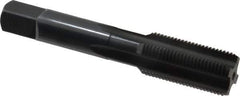 OSG - 3/4-16 UNF 3B 4 Flute Nitride/Oxide Finish High Speed Steel Straight Flute Standard Hand Tap - Bottoming, Right Hand Thread, 4-1/4" OAL, 2" Thread Length, H3 Limit, Oversize - Exact Industrial Supply