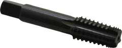 OSG - 1/8-27 NPT, 5 Flutes, Oxide Finish, High Speed Steel, Interrupted Thread Pipe Tap - 5/16 Inch Shank Diameter, 5/16 Inch Shank Diameter, 3/4 Inch Thread Length, 0.32 Inch Square Size, Regular Hook, Modified Bottoming Chamfer - Eagle Tool & Supply