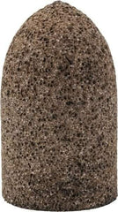 Grier Abrasives - Type 16, 1-1/2" Max Diam, 2-1/2" Head Thickness, 24 Grit Cone - Aluminum Oxide, Very Coarse Grade, 3/8-24 Shank Thread - Eagle Tool & Supply