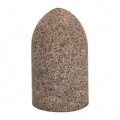 Grier Abrasives - Type 16, 1-1/2" Max Diam, 2-1/2" Head Thickness, 24 Grit Cone - Aluminum Oxide, Very Coarse Grade, 5/8-11 Shank Thread - Eagle Tool & Supply