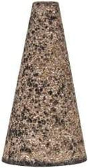 Grier Abrasives - Type 17, 1-1/2" Max Diam, 3" Head Thickness, 16 Grit Square Tip Cone - Aluminum Oxide, Very Coarse Grade, 3/8-24 Shank Thread - Eagle Tool & Supply