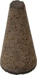Grier Abrasives - Type 17, 2" Max Diam, 4" Head Thickness, 16 Grit Square Tip Cone - Aluminum Oxide, Very Coarse Grade, 5/8-11 Shank Thread - Eagle Tool & Supply