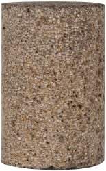Grier Abrasives - Type 18, 1-1/2" Max Diam, 2-1/2" Head Thickness, 16 Grit Square Tip Plug - Aluminum Oxide, Very Coarse Grade, 3/8-24 Shank Thread - Eagle Tool & Supply