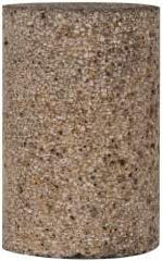 Grier Abrasives - Type 18, 1-1/2" Max Diam, 2-1/2" Head Thickness, 16 Grit Square Tip Plug - Aluminum Oxide, Very Coarse Grade, 3/8-24 Shank Thread - Eagle Tool & Supply