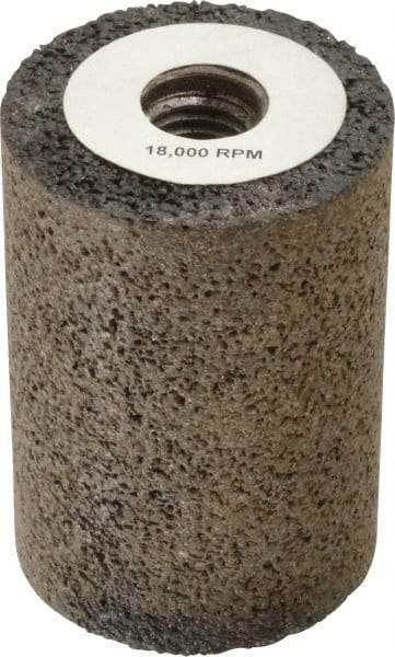 Grier Abrasives - Type 18, 2" Max Diam, 3" Head Thickness, 16 Grit Square Tip Plug - Aluminum Oxide, Very Coarse Grade, 5/8-11 Shank Thread - Eagle Tool & Supply