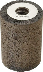 Grier Abrasives - Type 18, 2" Max Diam, 3" Head Thickness, 16 Grit Square Tip Plug - Aluminum Oxide, Very Coarse Grade, 5/8-11 Shank Thread - Eagle Tool & Supply