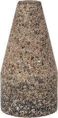 Grier Abrasives - Type 19, 1-1/2" Max Diam, 3" Head Thickness, 16 Grit Square Tip Plug - Aluminum Oxide, Very Coarse Grade, 3/8-24 Shank Thread - Eagle Tool & Supply