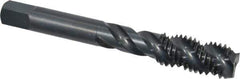 OSG - M12x1.75 Metric Coarse 3 Flute 6H Bottoming Spiral Flute Tap - High Speed Steel, Oxide Finish, 3-3/8" OAL, Right Hand Flute, Right Hand Thread, D6, Series 142 - Eagle Tool & Supply