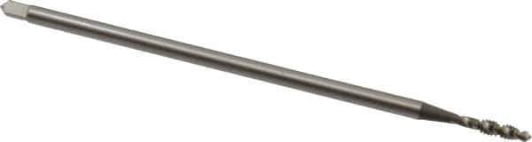 OSG - #4-40 UNC 2 Flute H2 Bright Finish High Speed Steel Spiral Flute Extension Tap - Plug Chamfer, 4" OAL, 2B/3B Class of Fit - Eagle Tool & Supply