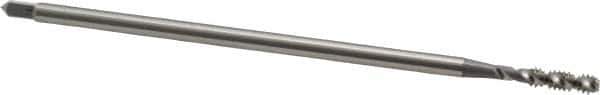 OSG - #6-32 UNC 2 Flute H3 Bright Finish High Speed Steel Spiral Flute Extension Tap - Bottoming Chamfer, 4" OAL, 2B Class of Fit - Eagle Tool & Supply
