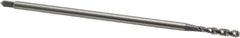 OSG - #6-32 UNC 2 Flute H3 Bright Finish High Speed Steel Spiral Flute Extension Tap - Bottoming Chamfer, 4" OAL, 2B Class of Fit - Eagle Tool & Supply