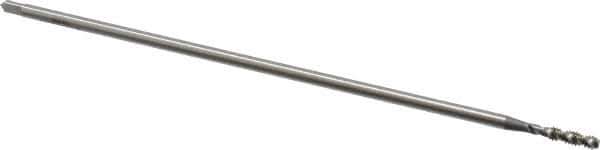 OSG - #6-32 UNC 2 Flute H3 Bright Finish High Speed Steel Spiral Flute Extension Tap - Bottoming Chamfer, 6" OAL, 2B Class of Fit - Eagle Tool & Supply
