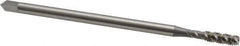 OSG - #10-32 UNF 3 Flute H3 Bright Finish High Speed Steel Spiral Flute Extension Tap - Bottoming Chamfer, 4" OAL, 2B/3B Class of Fit - Eagle Tool & Supply