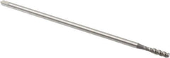 OSG - #10-32 UNF 3 Flute H3 Bright Finish High Speed Steel Spiral Flute Extension Tap - Bottoming Chamfer, 6" OAL, 2B/3B Class of Fit - Exact Industrial Supply