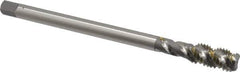OSG - 1/2-13 UNC 3 Flute H3 Bright Finish High Speed Steel Spiral Flute Extension Tap - Bottoming Chamfer, 6" OAL, 3B Class of Fit - Eagle Tool & Supply
