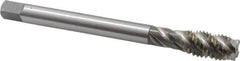 OSG - 5/8-11 UNC 4 Flute H3 Bright Finish High Speed Steel Spiral Flute Extension Tap - Plug Chamfer, 6" OAL, 3B Class of Fit - Eagle Tool & Supply