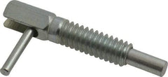 Gibraltar - 1/4-20, 0.8" Thread Length, 0.16" Plunger Diam, 0.5 Lb Init to 2.5 Lb Final End Force, Steel Locking L Handle Plunger - 1-1/4" Body Length, 0.8" Length Under Head, 0.38" Plunger Projection - Eagle Tool & Supply