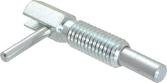 Gibraltar - 1/2-13, 1.1" Thread Length, 0.31" Plunger Diam, 1 Lb Init to 5 Lb Final End Force, Steel Locking L Handle Plunger - 2.11" Body Length, 1-1/4" Length Under Head, 3/4" Plunger Projection - Eagle Tool & Supply