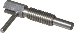 Gibraltar - 1/2-13, 1.1" Thread Length, 0.31" Plunger Diam, 1 Lb Init to 5 Lb Final End Force, Stainless Steel Locking L Handle Plunger - 2.11" Body Length, 1-1/4" Length Under Head, 3/4" Plunger Projection - Eagle Tool & Supply