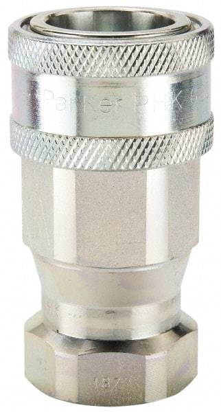 Parker - 7/8-14 SAE Steel Hydraulic Hose O-Ring Boss Coupler & Female Fitting - 4,000 psi - Eagle Tool & Supply