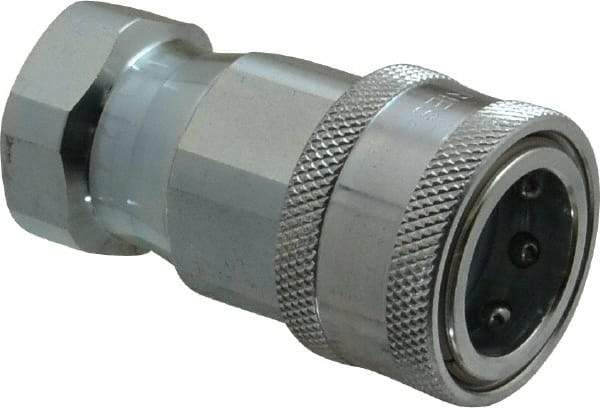 Parker - 1/2 NPTF Steel Hydraulic Hose Female Pipe Thread Coupler - 4,000 psi - Eagle Tool & Supply