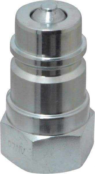 Parker - 1/2 NPTF Steel Hydraulic Hose Female Pipe Thread Nipple - 4,000 psi - Eagle Tool & Supply