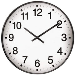 Infinity Insttruments - 17 Inch Diameter, White Face, Dial Wall Clock - Standard Display, Black Case, Runs on AA Battery - Eagle Tool & Supply