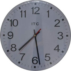 Infinity Insttruments - 11-1/2 Inch Diameter, White Face, Dial Wall Clock - Bold Display, White Case, Runs on AA Battery - Eagle Tool & Supply