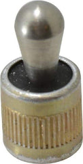 Vlier - 1/2" Body Diam, 0.53" Body Length, 0.31" Nose Diam, 0.51" Nose Length, Spring Locating Pin - 45 Lb Final End Force, Aluminum Body, Alloy Steel Nose - Eagle Tool & Supply