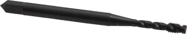 OSG - 7/16-20 UNF, 3 Flute, 45° Helix, Bottoming Chamfer, Oxide Finish, Vanadium High Speed Steel Spiral Flute STI Tap - Right Hand Flute, 3-5/32" OAL, 0.323" Shank Diam, 1-7/16" Thread Length, Series 302 - Exact Industrial Supply