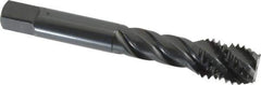 OSG - 9/16-12 UNC 4 Flute Modified Bottoming Spiral Flute Tap - Vanadium High Speed Steel, Oxide Finish, 3-19/32" OAL, Right Hand Flute, Right Hand Thread, H3, Series 303 - Eagle Tool & Supply