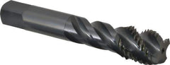 OSG - 7/8-9 UNC 4 Flute 3B Modified Bottoming Spiral Flute Tap - Vanadium High Speed Steel, Oxide Finish, 4-11/16" OAL, Right Hand Flute, Right Hand Thread, H4, Series 303 - Eagle Tool & Supply
