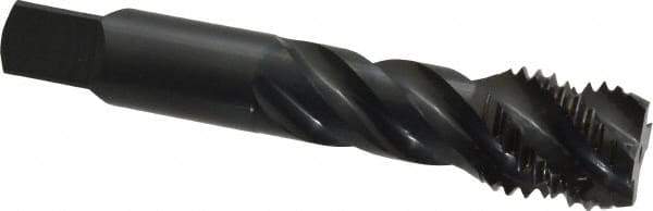 OSG - 1-8 UNC 4 Flute 3B Modified Bottoming Spiral Flute Tap - Vanadium High Speed Steel, Oxide Finish, 5-1/8" OAL, Right Hand Flute, Right Hand Thread, H4, Series 303 - Eagle Tool & Supply