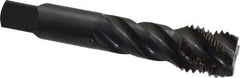 OSG - 1-8 UNC 4 Flute 3B Modified Bottoming Spiral Flute Tap - Vanadium High Speed Steel, Oxide Finish, 5-1/8" OAL, Right Hand Flute, Right Hand Thread, H4, Series 303 - Eagle Tool & Supply